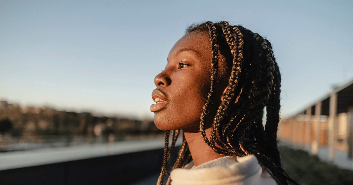 A woman wondering if she's pregnant